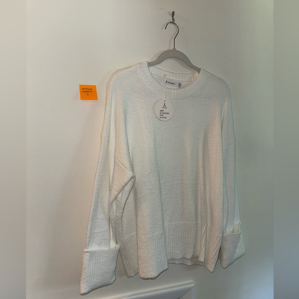 Anrabess super soft sweater bright white